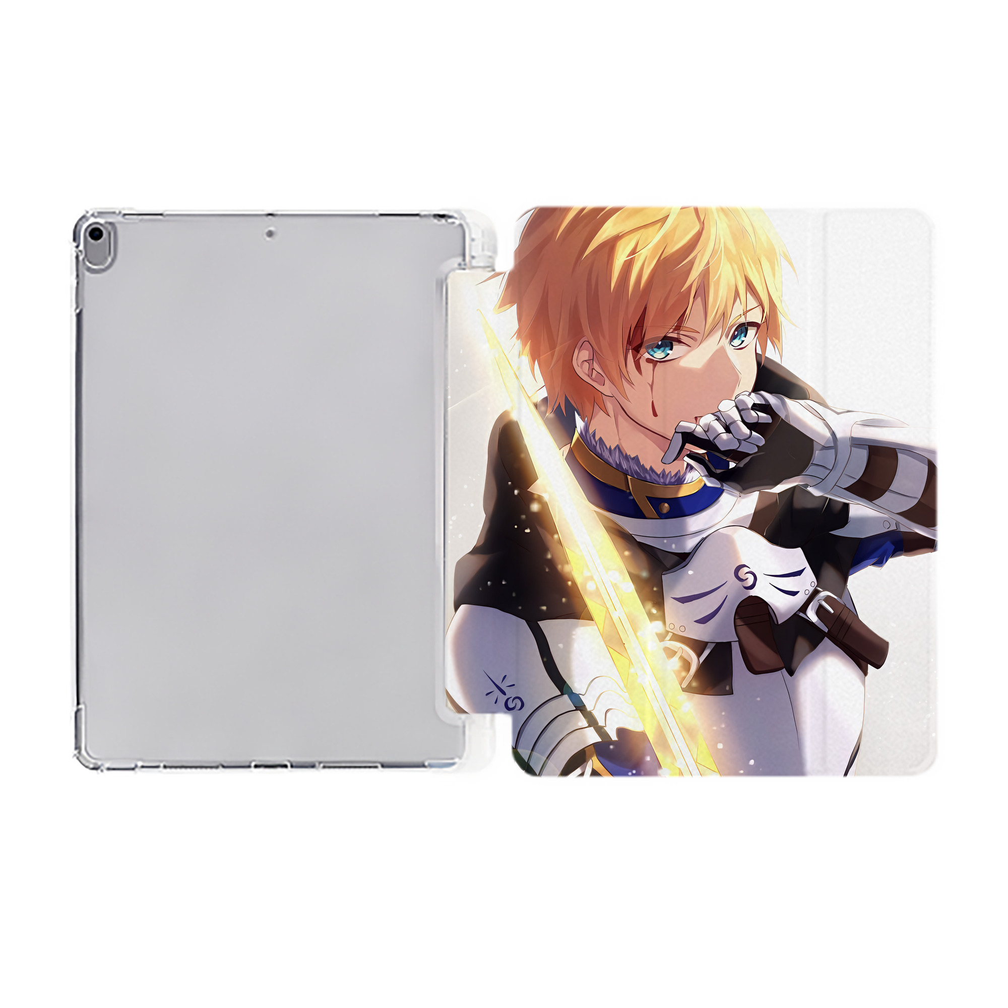 （画像用） 刀剣乱舞 Touken Ranbu IPad ケース ペン収納付き 三つ折りスタンド PUレザー×シリコン 対応機種9.5/10.5/10.9インチ